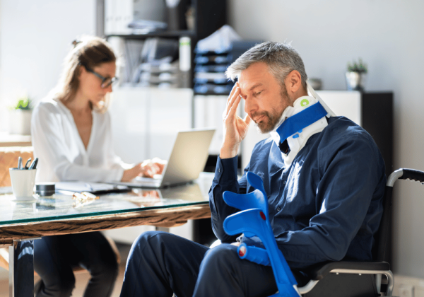 personal injury lawyer helping injured client file personal injury claim